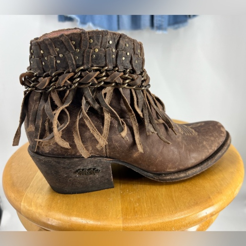 Miss Macie Rantin’ and Ravin’ fringe chain ankle Booties 7
